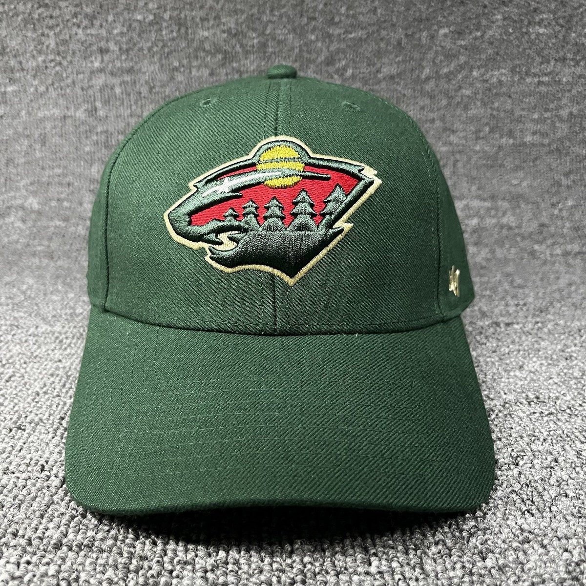 Minnesota Wild '47 MVP Hat Dark Green Adjustable Hook & Loop NHL Baseball Cap