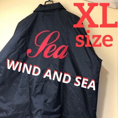 WIND AND SEA XL Black Glitter Nylon Coach Jacket Streetwear 90s Style