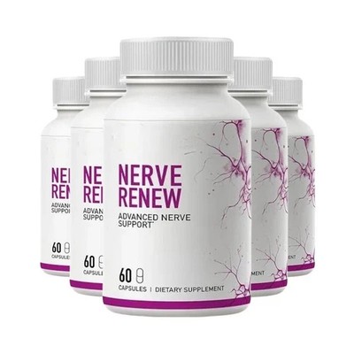 5-Pack Nerve Renew Capsules   Advanced Nerve Support Daily Capsules- 300 Caps