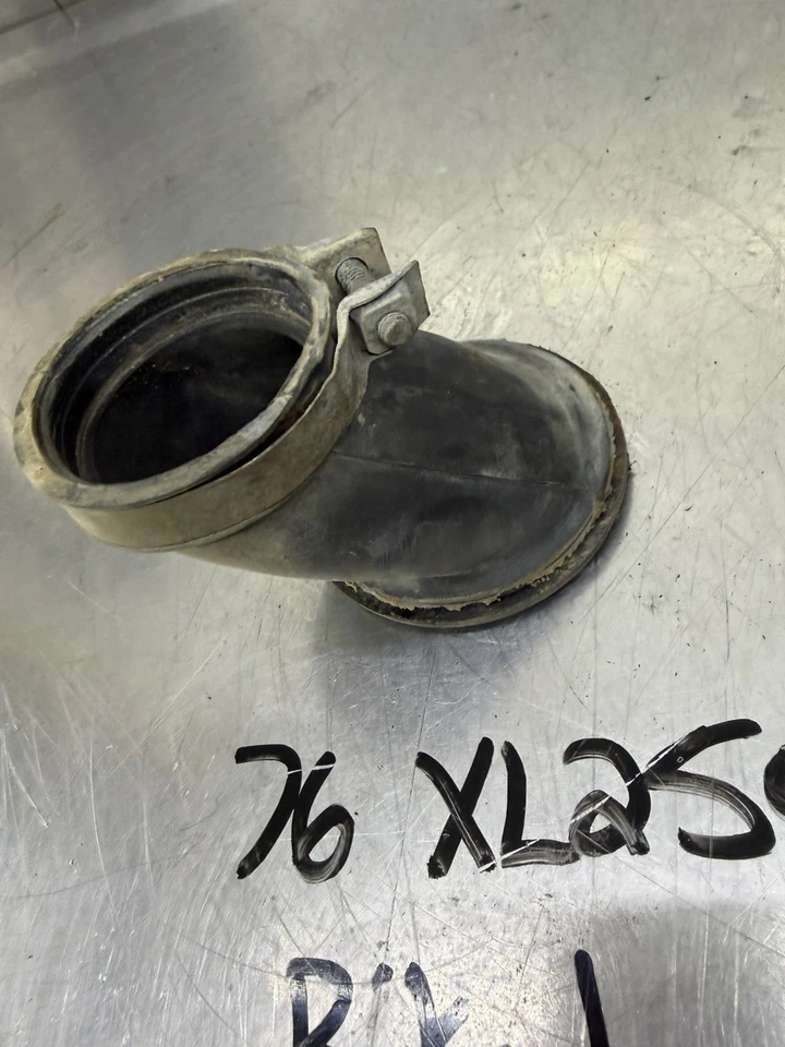 76 77 Honda 1976 XL250 XP 250 Filtro de aire Limpiador Carcasa Tubo de conexión Bota Foto 2 de 4