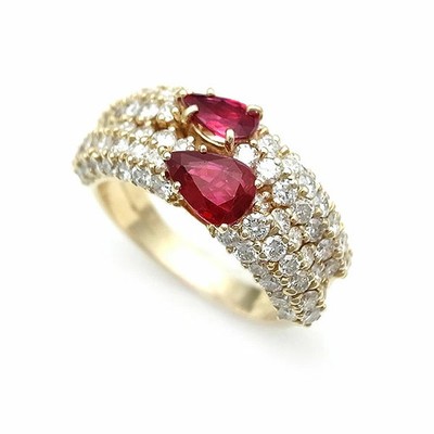 GRAFF Ring Ruby Diamond 750YG US#7-1/2 P0053523