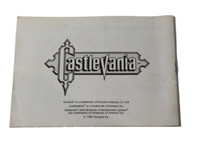 Castlevania Nintendo NES 1987 Konami Manual Only NES-CV-USA