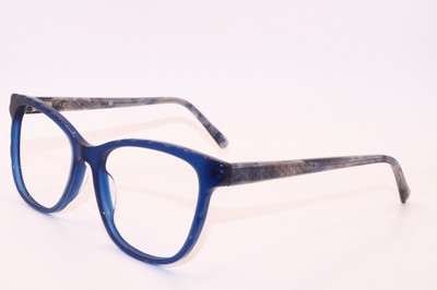 NEW AMERICAN CRAFTED EMMA C4 DARK BLUE GREY AUTHENTIC DESIGNER EYEGLASSES 51-16