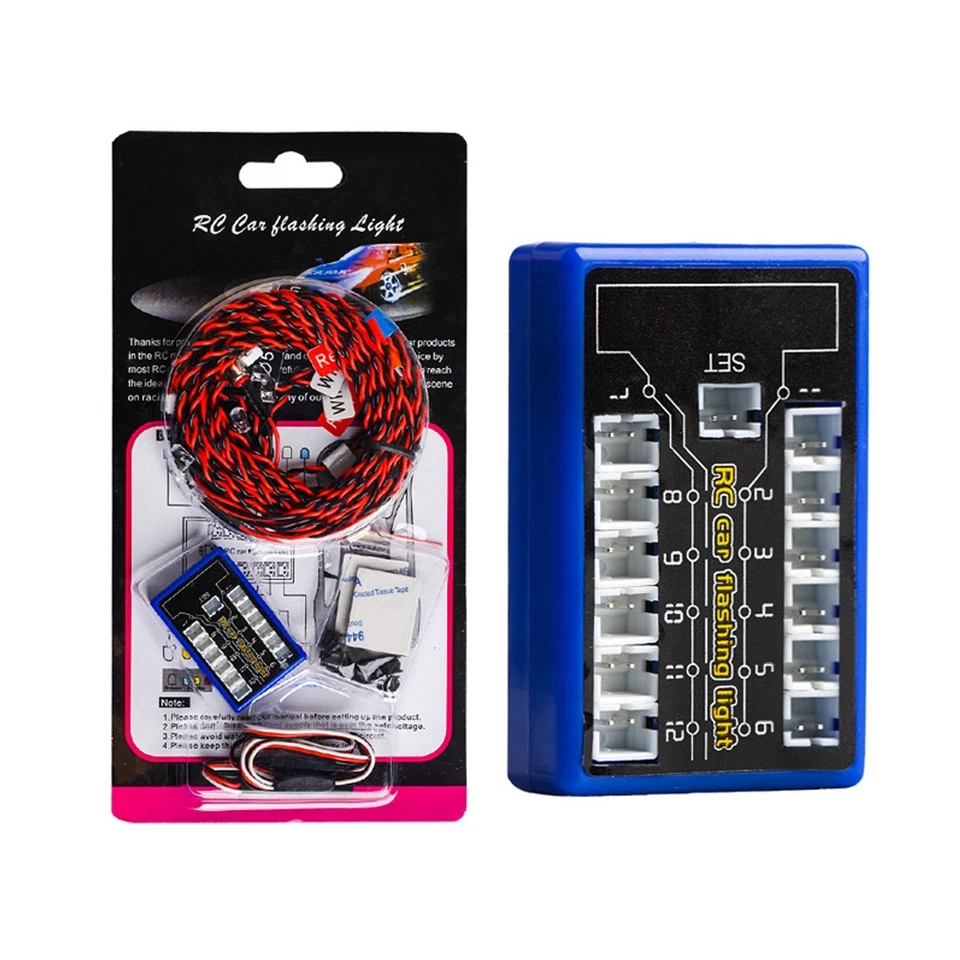 12 Led Light Kit Blinking Headlight System For RC remote control lights 1/10 - Image 3 of 4