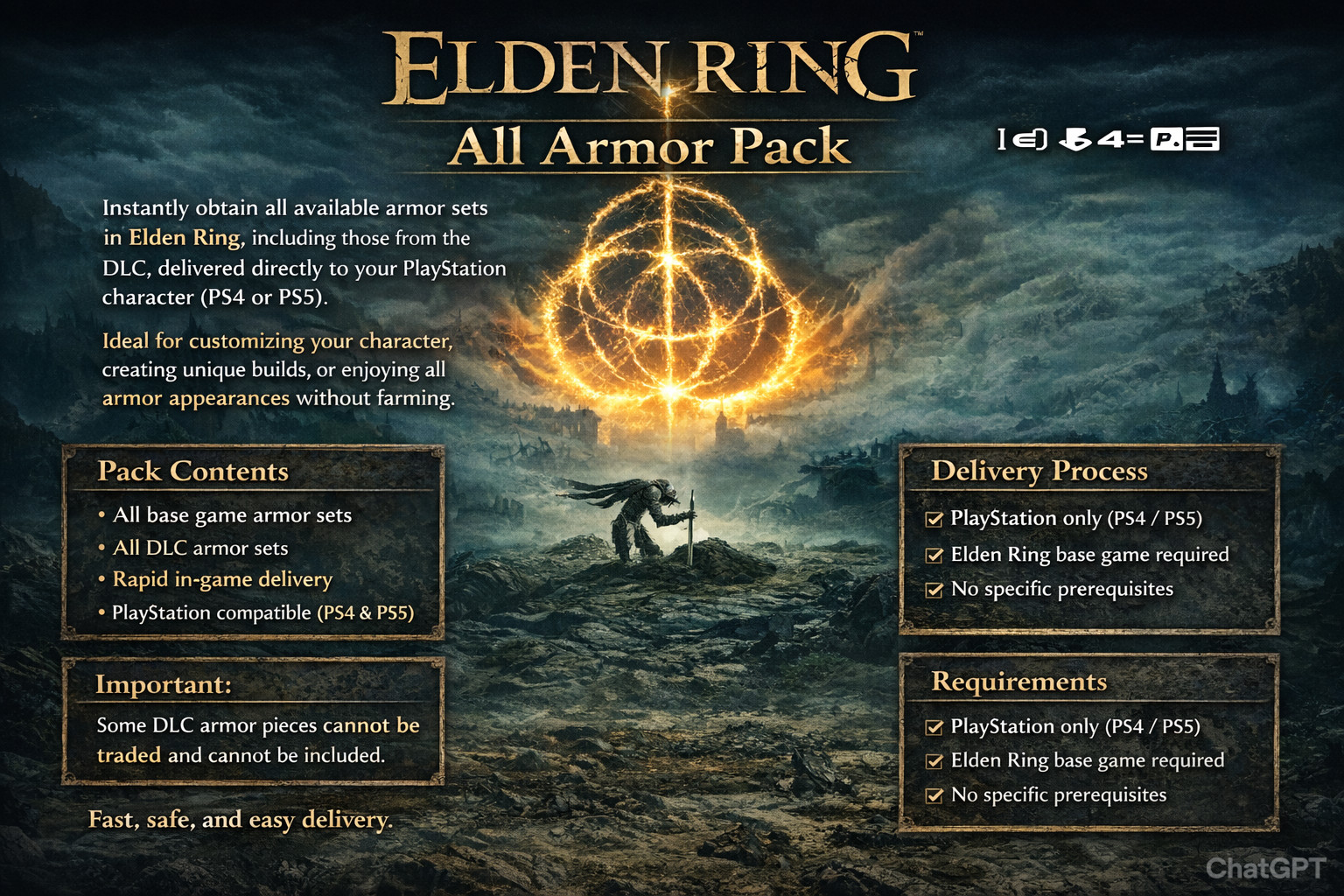 All Armor – Fast Delivery +1 330 Évaluations Positives
