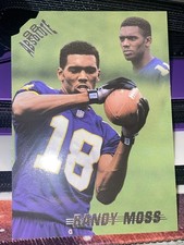 RANDY MOSS ROOKIE 1998 PLAYOFF ABSOLUTE DIE-CUT ROOKIE CARD #40 VIKINGS RC A4