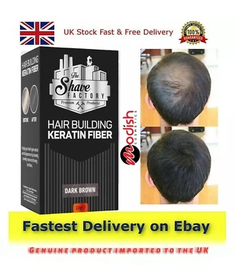 The Shave Factory Hair Building Keratin Fiber Dark Brown 22g
