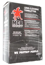MCR Safety Lens Cleaning Wipes for Glasses Goggles Face Shields- 100pk