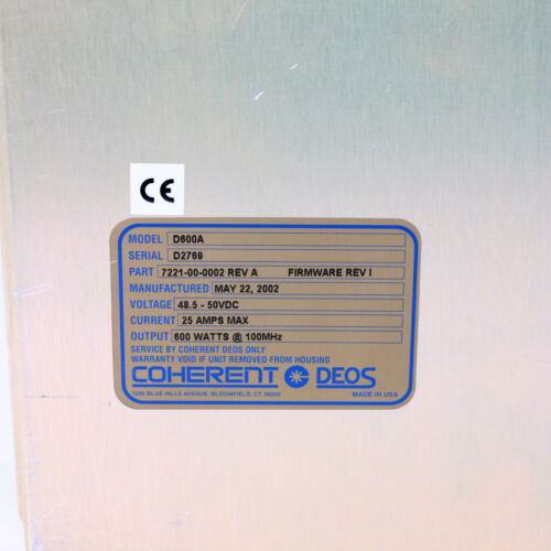 Coherent DEOS D600A Power Supply 600W, 100 MHz f. Laser - Bild 2 von 4