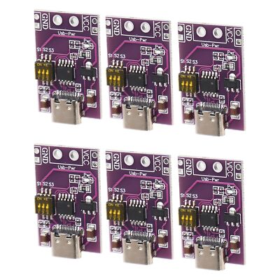 6pcs Type-C QC AFC PD2.0 PD3.0 to DC Fast Charge Decoy Trigger Polling Detect...