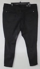 Chic Denim Black Jeans Size 22 Harley High Rise Skinny Rip Knee Black Womens