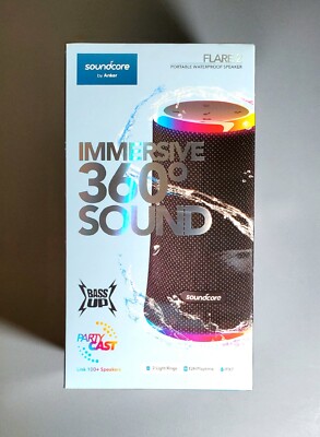 Anker Soundcore Flare 2 Portable Bluetooth Speaker - Black | eBay