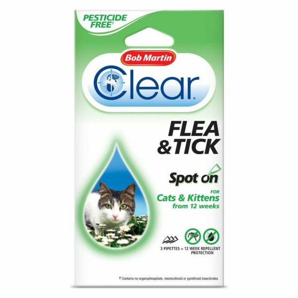 Bob Martin SpotOn Flea and Tick Treatment for Cats 4 Week for sale