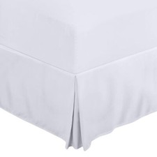 Utopia Bedding Queen Bed Skirt - Soft Quadruple Pleated Ruffle - Queen, White 