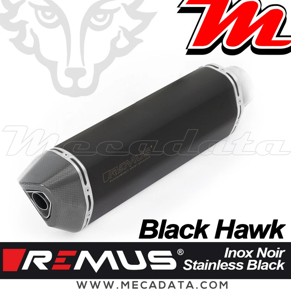 Silencieux échappement Remus BlackHawk inox noir race BMW R 1250 R - 2020 - Photo 1/1