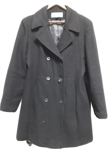 Womens Black Wool Pea coat | eBay
