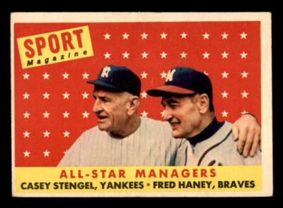 1958 Topps Baseball #475 All-Star Managers VG *e1