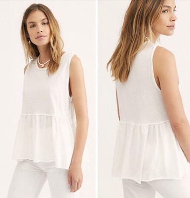 white peplum tank top