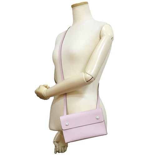 HERMES Hermes Snap To Go Wallet Shoulder Bag Epsom calfskin, Mauve Pale - Picture 9 of 11