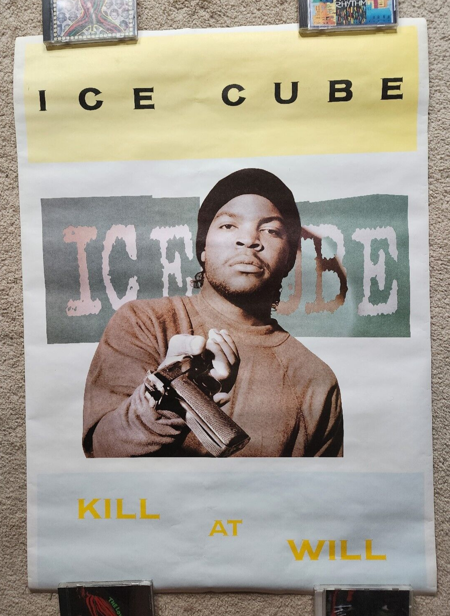 Ice Cube Kill at Will promo poster 1990 hip hop rap rare UK