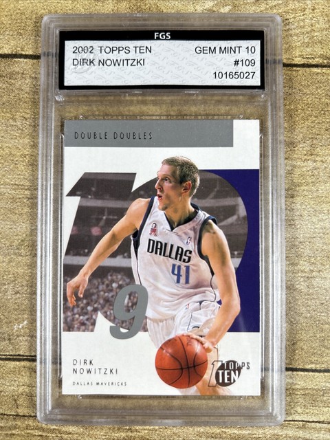 Dirk Nowitzki 2002-03 Topps Ten #109 9th In Double Doubles FGS 10 GEM MINT
