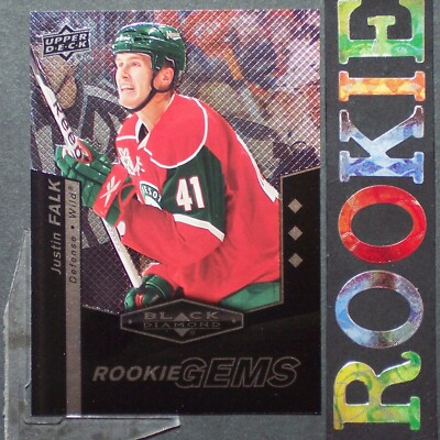 JUSTIN FALK  RC  2010/11  Black Diamond ROOKIE Gems #171  Minnesota Wild