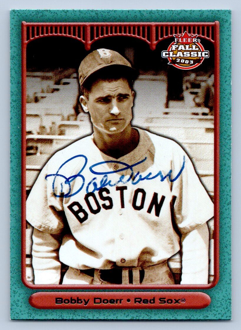 Bobby Doerr Signed 2003 Fleer Fall Classic 2 Autograph Auto HOF Died 2017 