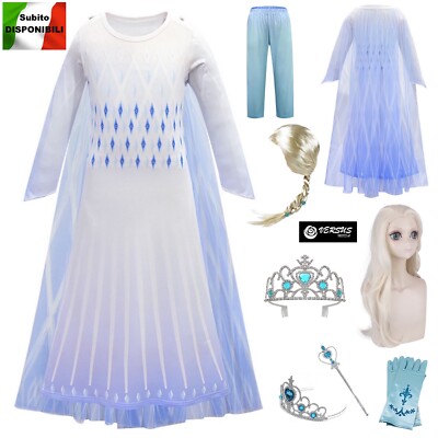 Principessa Elsa Abito Frozen Amazon Vestito Di Carnevale Frozen