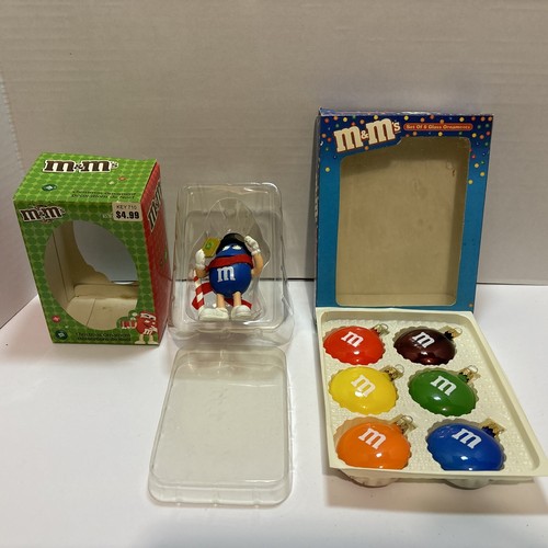 M&Ms Weihnachtsschmuck Süßigkeiten Ornamente rot grün gelb blau Posten