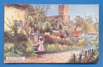 BILDERSCHÖNE BEDFORDHSIRE.MILLBROOK VILLAGE.TUCKS OILETTE POSTKARTE