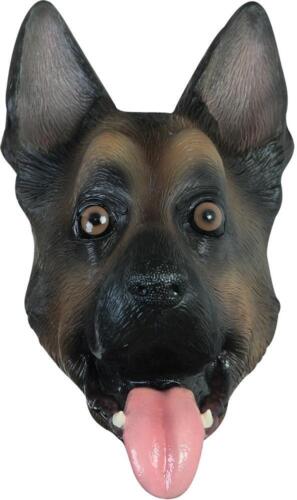 ADULT POLICE SHEPHERD PUPPY DOG ANIMAL LATEX FULL MASK HALLOWEEN COSTUME TB26622 - Picture 1 of 1
