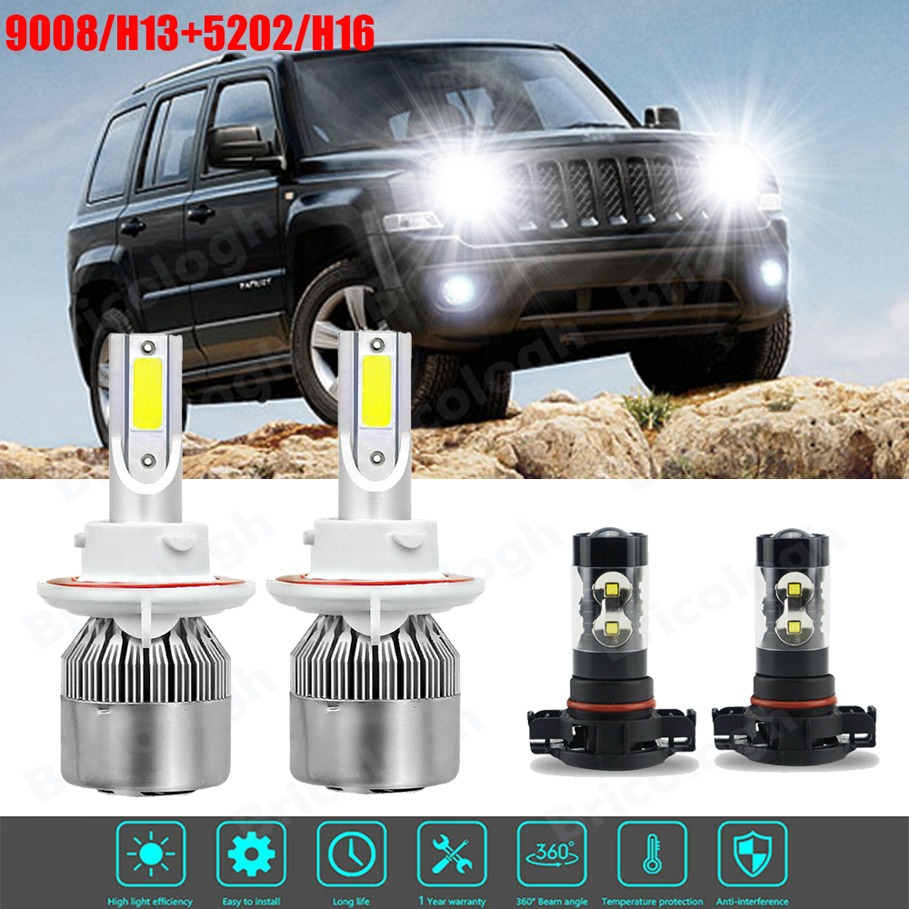 Xenon Halogen Fog Light Kit For 2007-2018 Jeep Patriot – Driving Lamps – Blinglights