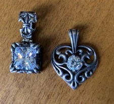 STERLING SILVER KABANA HEART AND SILPADA PENDANT