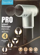 NuvoMed PRO Impact Massager Body Massager 4 Changeable Heads ~Ships same day~