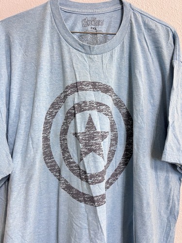 Marvel Avengers Captain America Star Shield Men's 3XL T-Shirt Blue Graphic - Picture 2 of 4