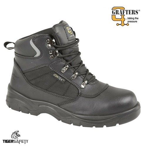 Grafters M161 Mens S3 SRC Waterproof Steel Toe Cap Hiker Style Safety Boots PPE - Afbeelding 2 van 3
