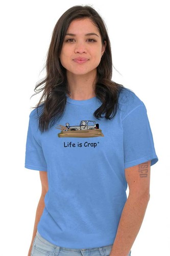 Life Is Crap Car Off Roading Barro Divertido Regalo Para Hombres Informal Cuello Redondo Camisetas Camisetas - Imagen 5 de 15