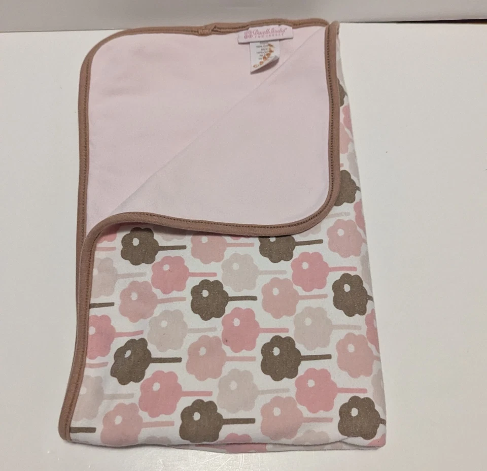 Dwell Studio For Target Pink Brown Tree Plants Cotton Baby Blanket Thick - Image 2 of 4
