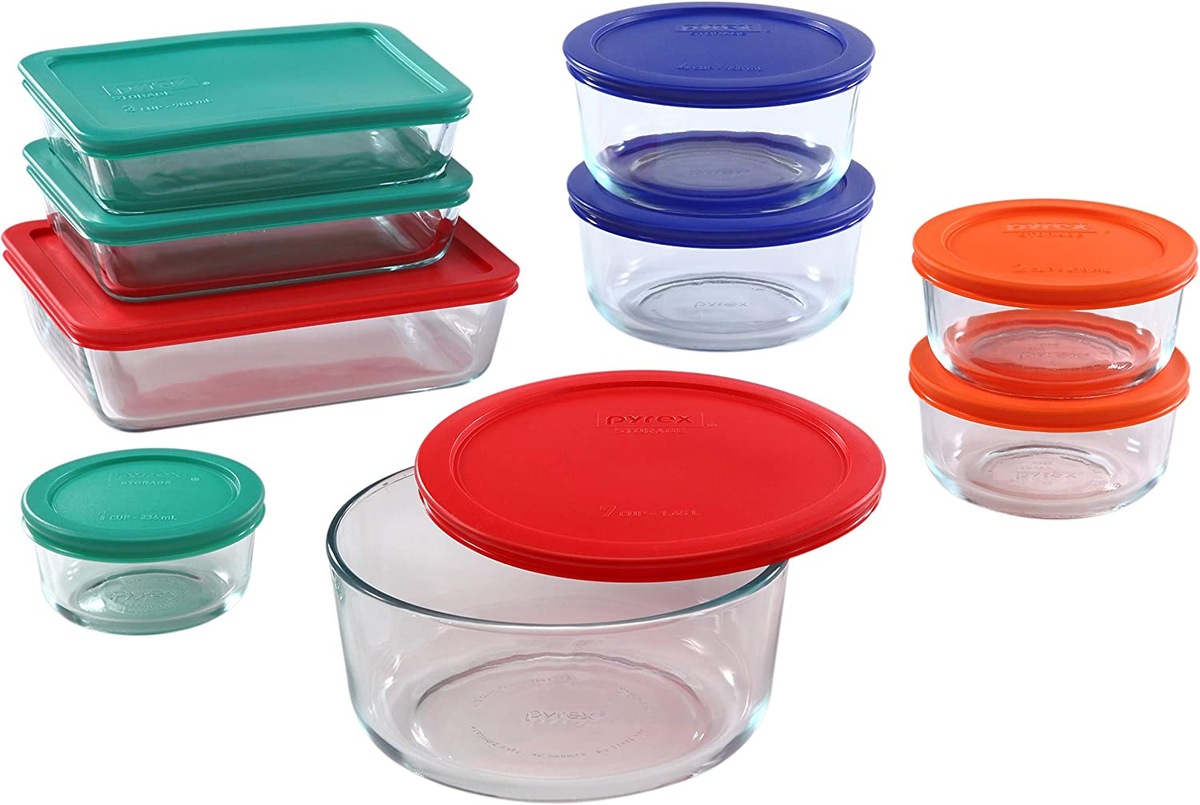 Simply Store 18-Pc Glass Food Storage Containers Set, round Rectangle