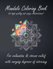 Mandala Coloring Book: For Relaxation and Stress Relief, Brand New, Free ship...