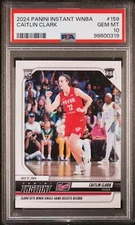 Graded 2024 Panini Instant WNBA Caitlin Clark #159 Rookie Basketball Card PSA 10