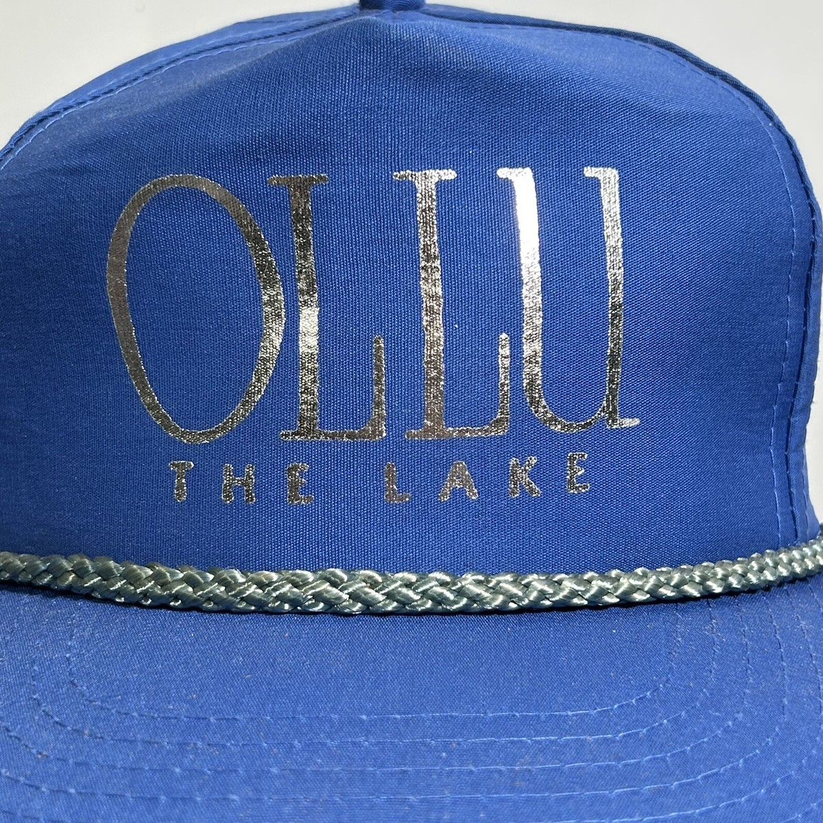 Vintage Ollu The Lake University Souvenir Colligate Rope Trucker Hat Snapback View 2