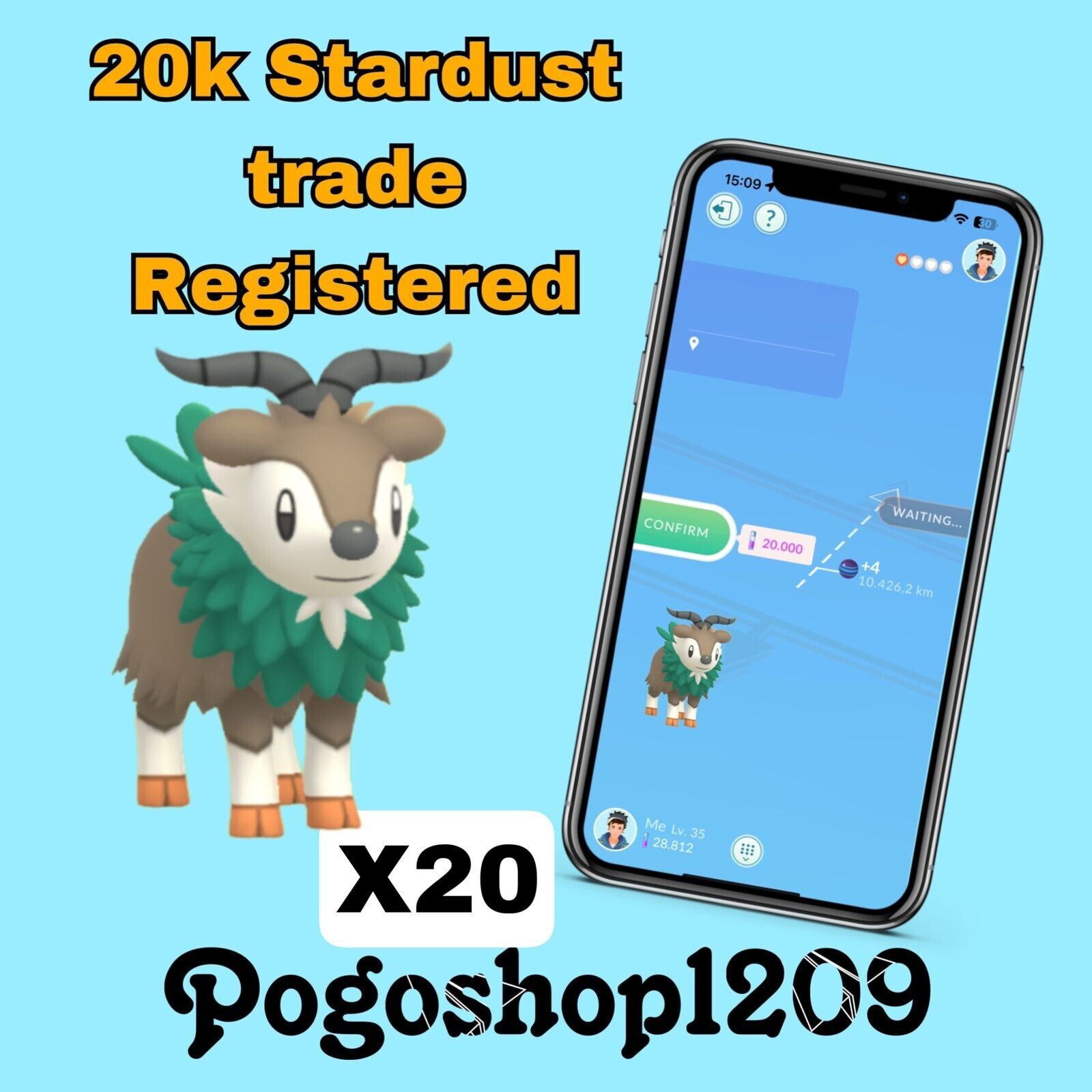 Shiny Ho-Oh Pokemon Trade Go LV20 Registered / 30 Day Trading Stardust  Pokémon