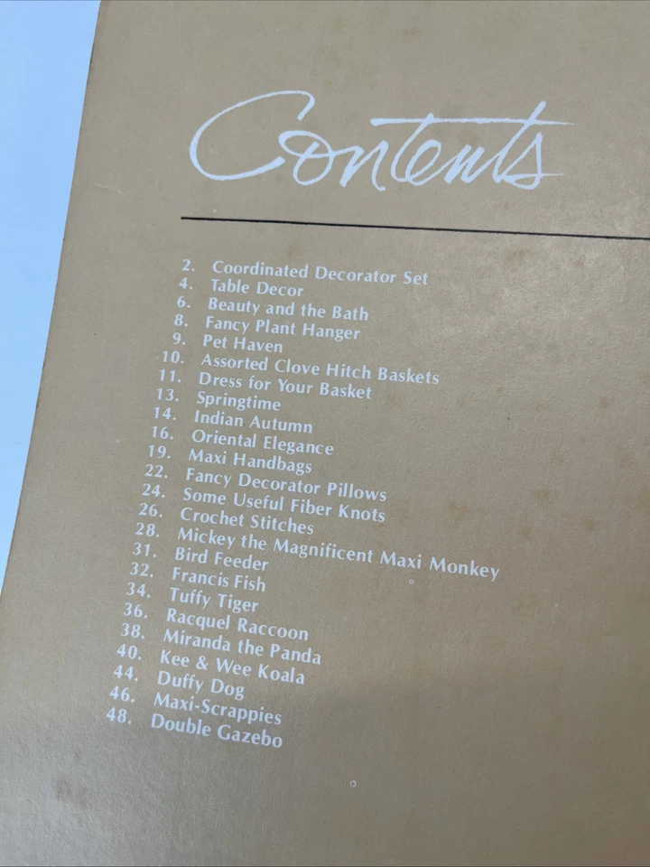 Fiber Arts II MAXI-CORD Crochet Basketry Weaving Home Decor Animals - 1977 - Image 3 of 4