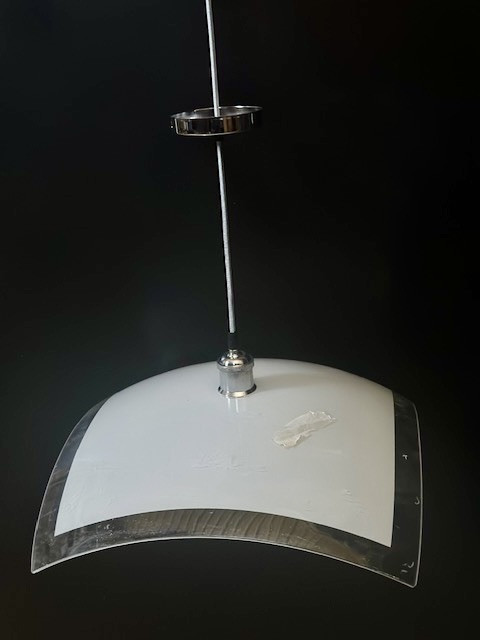 Lampada Sospensione Vetro 50cm Bicolor Fazzoletto E27 | Illuminazione Cucina