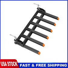 Heavy Duty Clamp-On Debris Forks for 60" Tractor Bucket 4400 LB Capacity 6 Tine