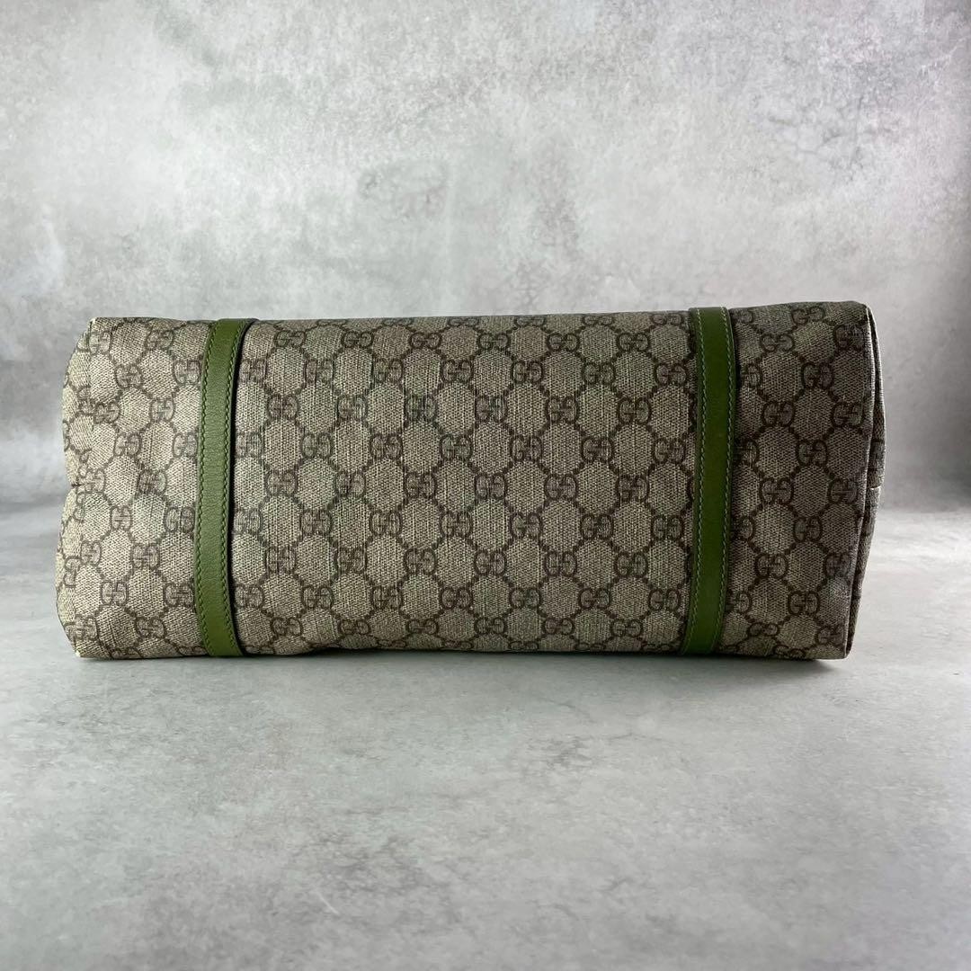 GUCCI NICE GG Canvas Tote Bag Green Unisex Large Capacity Authentic thumbnail 6