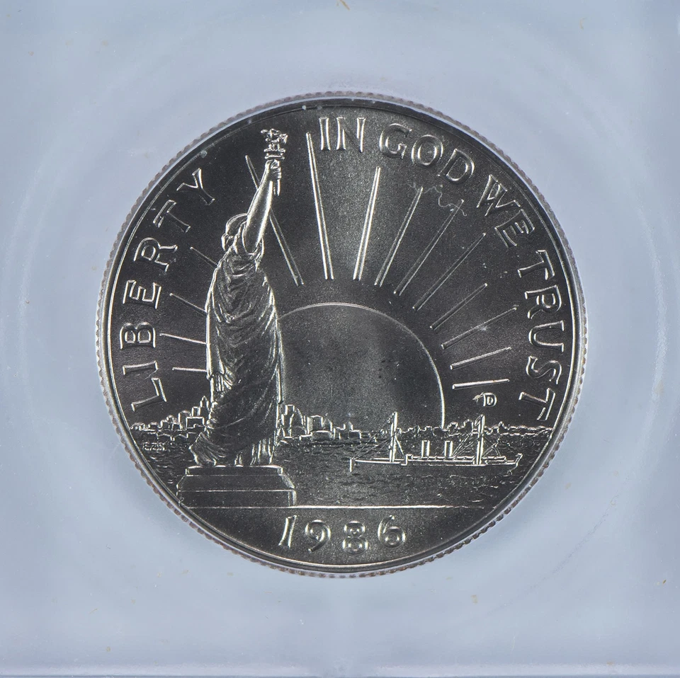 1986-D Statue Of Liberty Commemorative Half Dollar MS70 ICG *5373 - Image 3 of 4