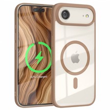MagSafe Hülle für iPhone Air Bumper Case Transparent mit Kameraschutz in Braun