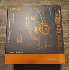 LEVN Wireless Headset with Mic for Work BLUETOOTH NOISE CANCELLING - BLACK
